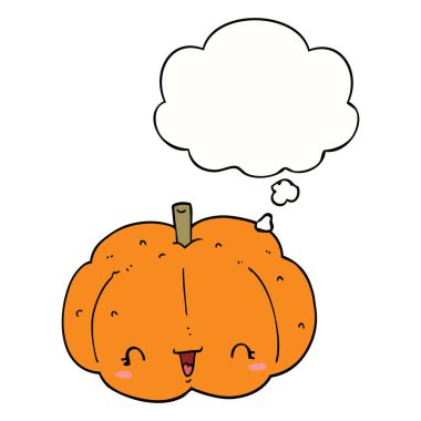 karikatür kabak ve düşünce balonu