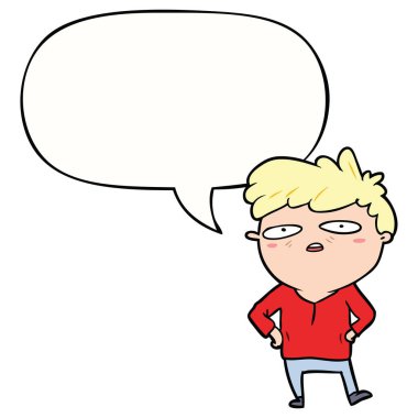 karikatür sabırsız adam ve konuşma balonu