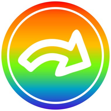 gökkuşağı spektrumunda yön oku dairesel