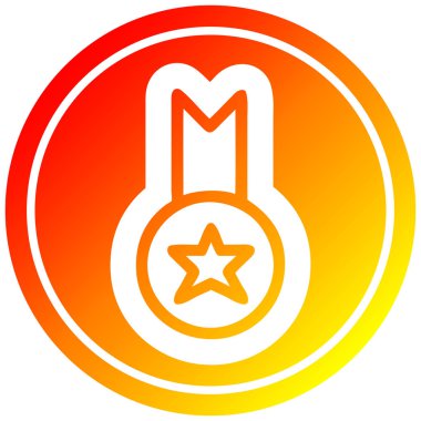 sıcak degrade spektrumda madalya ödülü