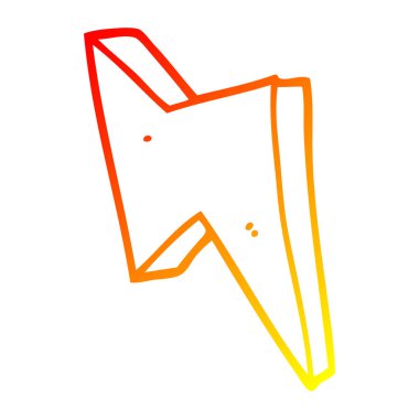 sıcak degrade çizgi çizim karikatür yıldırım