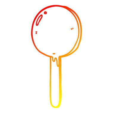 sıcak degrade çizgi çizim karikatür lolipop