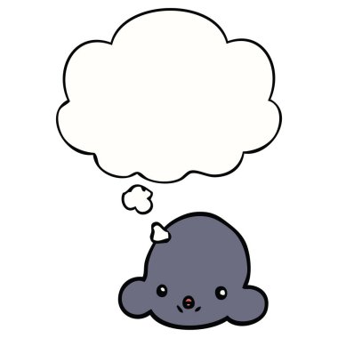 karikatür bulut ve düşünce balonu