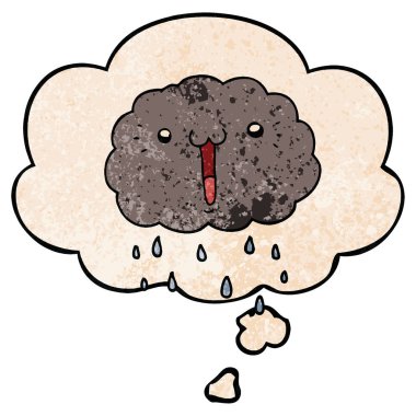 grunge doku desen tarzı karikatür bulut ve düşünce balonu