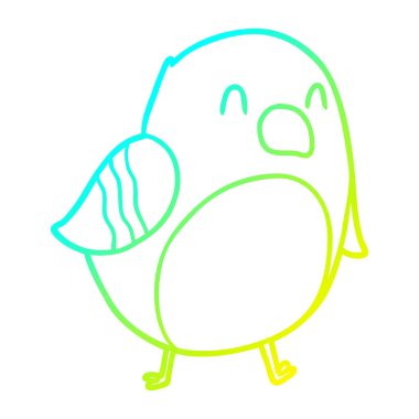 soğuk degrade çizgi çizim karikatür kuş