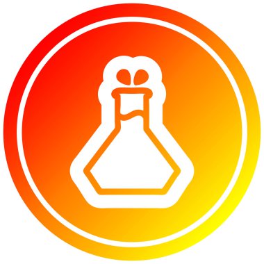 sıcak degrade spektrumda bilim deney dairesel