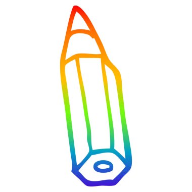 gökkuşağı gradyan çizgi çizim karikatür kalem