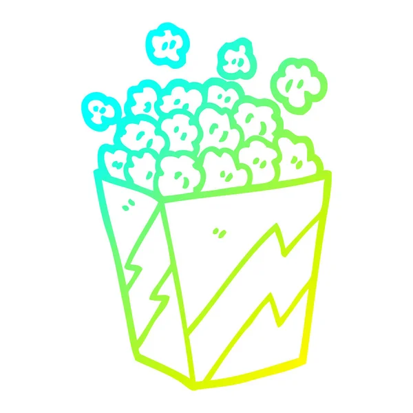 Linie de gradient rece desen desene animate popcorn — Vector de stoc