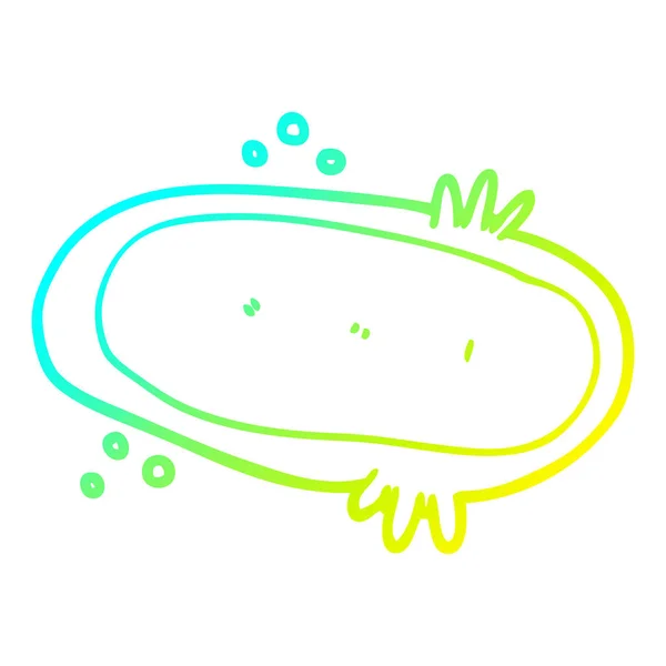 Linea gradiente freddo disegno cartone animato ameba — Vettoriale Stock
