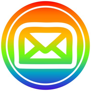 gökkuşağı spektrumunda zarf harf dairesel