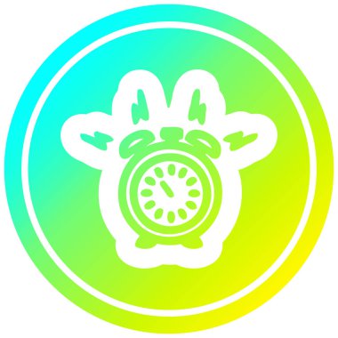 soğuk degrade spektrumda çalar saat dairesel