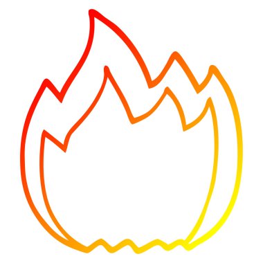 sıcak degrade çizgi çizim karikatür açık alev