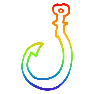 gökkuşağı gradyan çizgi çizim karikatür kanca