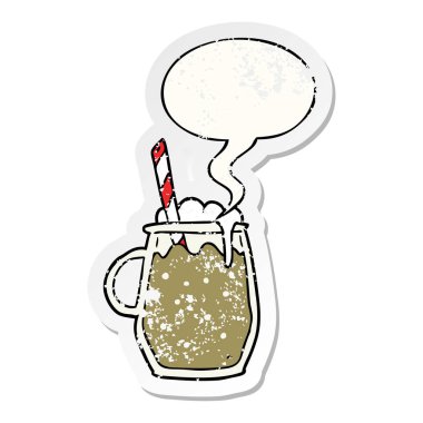 kök bira ve saman ve konuşma kabarcık sıkıntı karikatür cam