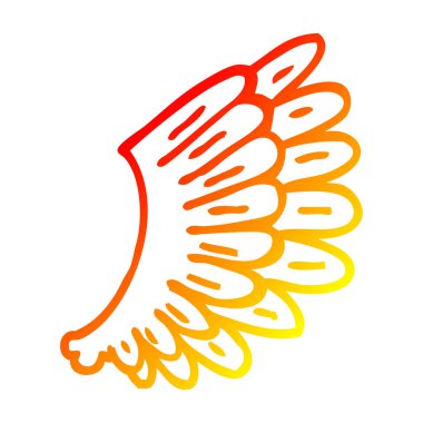 sıcak degrade çizgi çizim karikatür melek kanatları