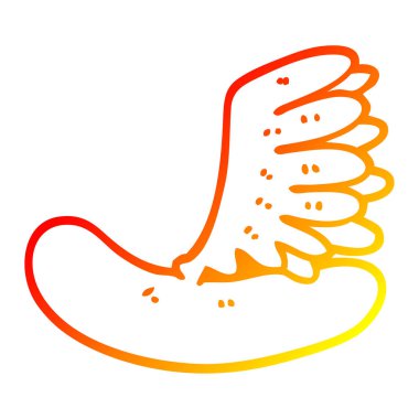 sıcak degrade çizgi çizim karikatür sosisli