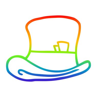 degrade çizgi gökkuşağı karikatür üst şapka