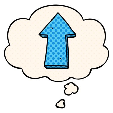 çizgi film ok ve çizgi roman tarzında düşünce balonu