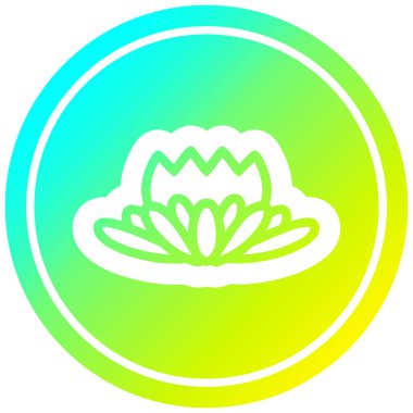 soğuk degrade spektrum içinde Lotus çiçek dairesel