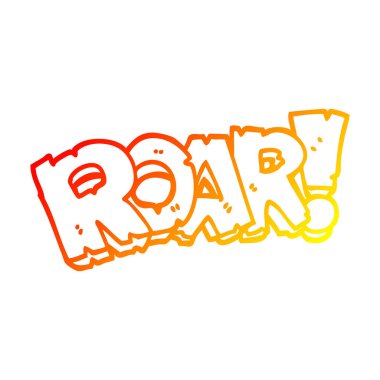 sıcak degrade çizgi çizim karikatür kükreme işareti