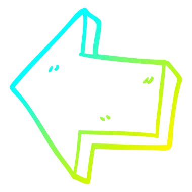 soğuk degrade çizgi çizim karikatür işaret ok