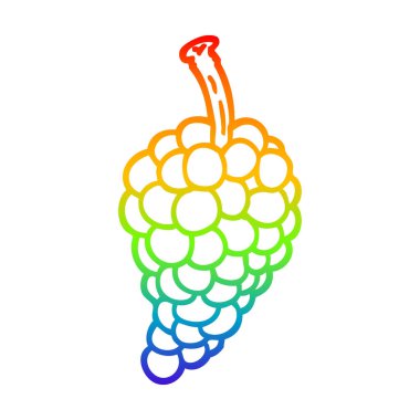 gökkuşağı gradyan çizgi çizim üzüm karikatür demet