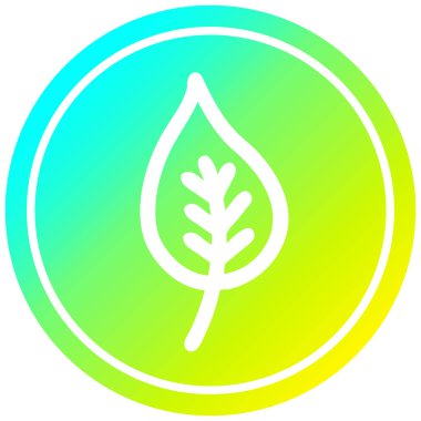 soğuk degrade spektrumda doğal yaprak dairesel