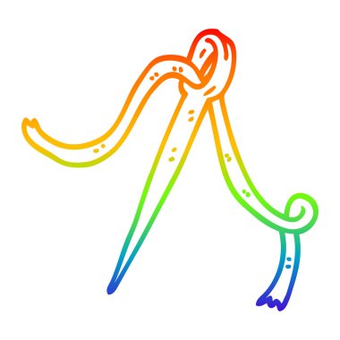 gökkuşağı gradyan çizgi çizim karikatür iğne ve iplik