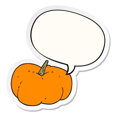 karikatür kabak kabak ve konuşma kabarcık etiket