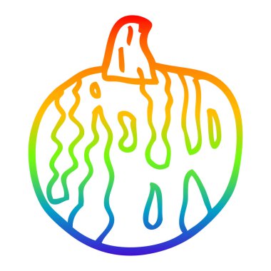 gökkuşağı degrade çizgi çizim karikatür kavun