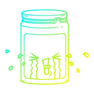 soğuk degrade çizgi çizim karikatür cam kavanoz