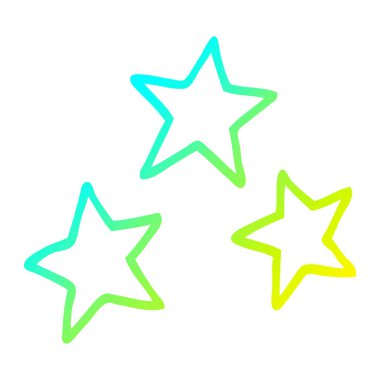 soğuk degrade çizgi çizim karikatür yıldız