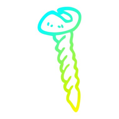 soğuk degrade çizgi çizim karikatür metal vida