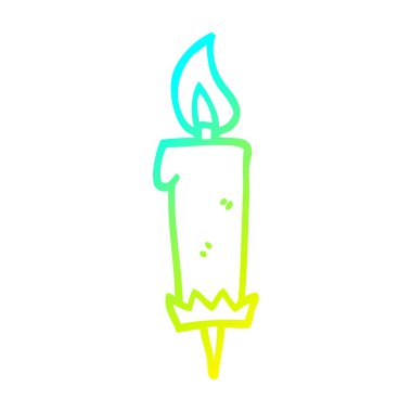 degrade Doğum günü çizgi karikatür mum soğuk çizim