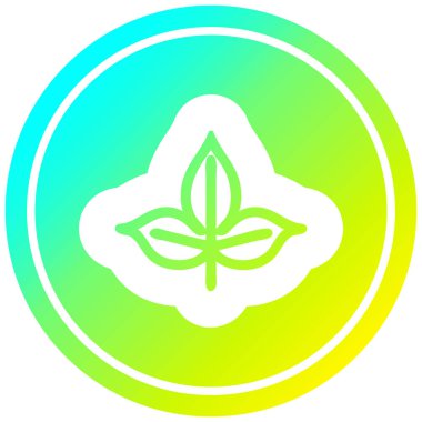 soğuk degrade spektrumda doğal yaprak dairesel