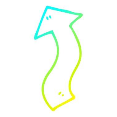 soğuk degrade çizgi çizim karikatür yönveren ok