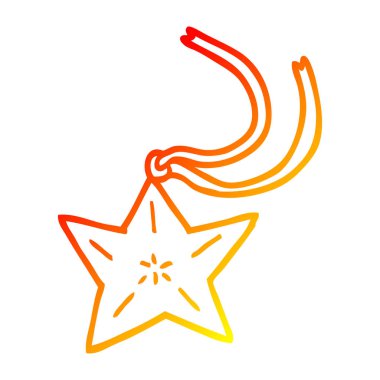 sıcak degrade çizgi çizim karikatür yıldız kolye