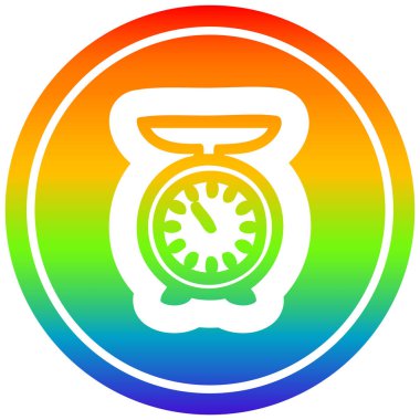 gökkuşağı spektrumunda tartım terazisi dairesel