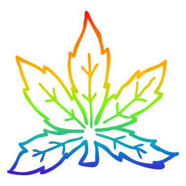 gökkuşağı gradyan çizgi çizim karikatür esrar yaprağı