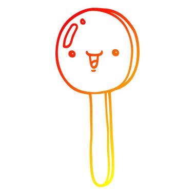 sıcak degrade çizgi çizim karikatür lolipop