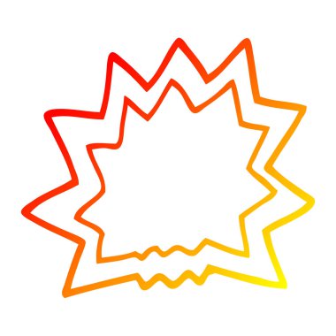 patlama sıcak degrade çizgi çizim karikatür