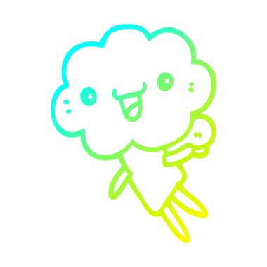 soğuk degrade çizgi çizim karikatür bulut kafa yaratık