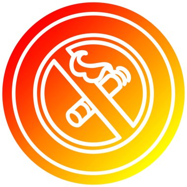 sıcak degrade spektrumda sigara dairesel