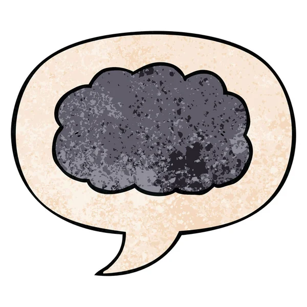 Καρτούν σύννεφο και φούσκα ομιλίας σε ρετρό στυλ υφής — Διανυσματικό Αρχείο