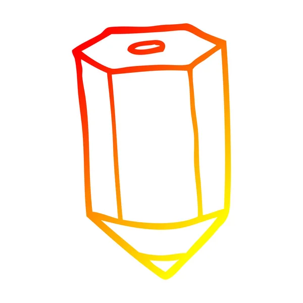 Čára teplého gradientu kresba kreslená barevná tužka — Stockový vektor