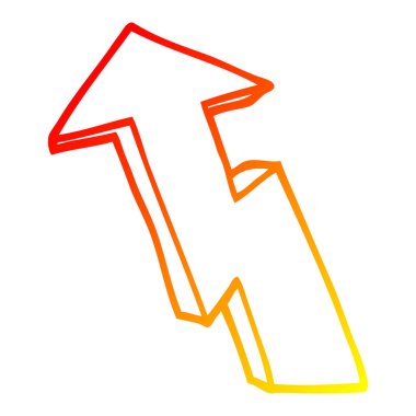 sıcak degrade çizgi çizim karikatür büyüme oku