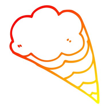 sıcak degrade çizgi çizim karikatür dekoratif bulut elemanı