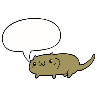 karikatür kedi ve konuşma balonu