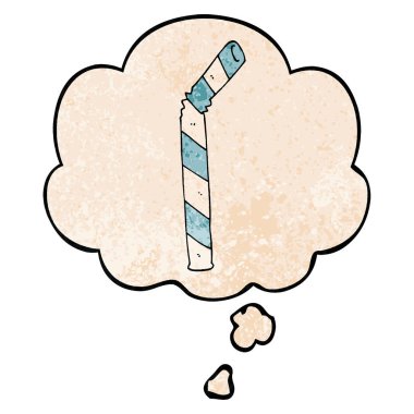 karikatür saman ve grunge doku desen tarzı nda düşünce balonu