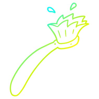 soğuk degrade çizgi çizim karikatür diş fırçası